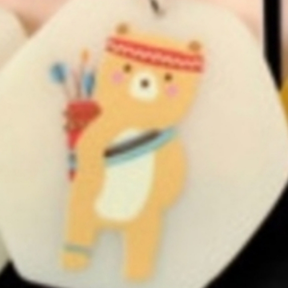 CUTE Animal Bear Fall Harvest Dangle Drop Earrings Acrylic Handmade Festive NEW - Picture 2 of 7